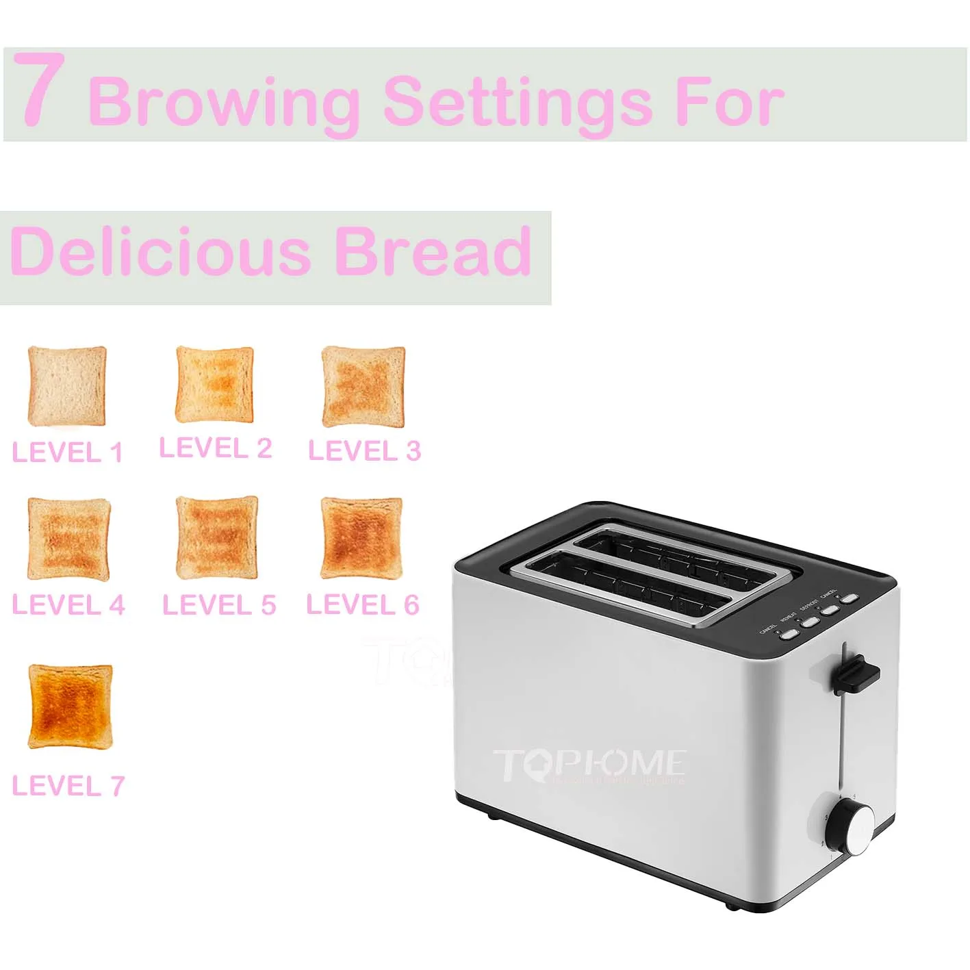 ETL Electric 2 Slice Bread Toaster Two Household