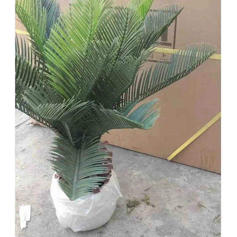 48cm height with 20pcs leaves mini indoor decorative artificial sago cycas revoluta plant palm tree,  cycas artificial