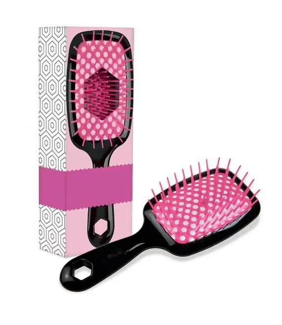 FH i Heat Un Brush Wet & Dry Detangling Hair Comb Custom Logo Nylon and ABS Plastic Handle for Home Salon Travel Use