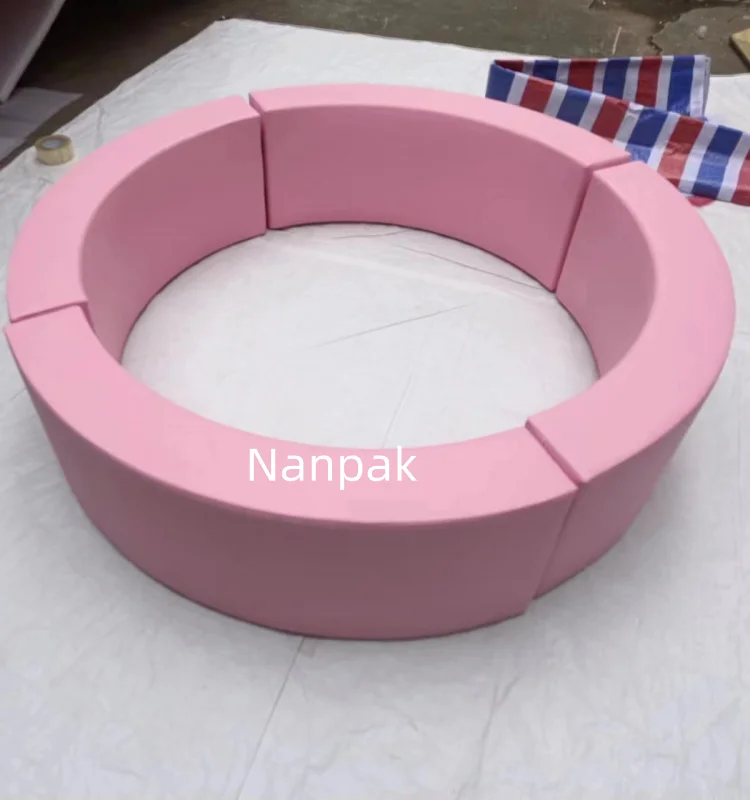 Buy commercial  indoor outdoor foam ball pit white kid birthday 4ft 5ft 6ft round ball pit rental soft play ball pit with slide