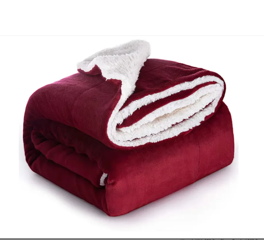 Custom Luxury Warm Fabric Ultra Soft Throw fleece Blankets Plush Sherpa Throw Blanket Throw Blanket