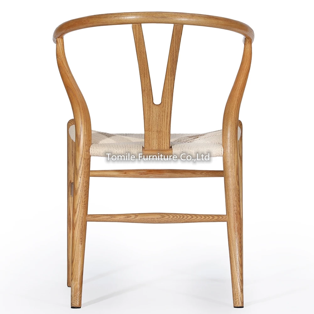 Chestnut Shell Color Ash Wood Arm chair Rattan Chair Dining Chairs Modern
