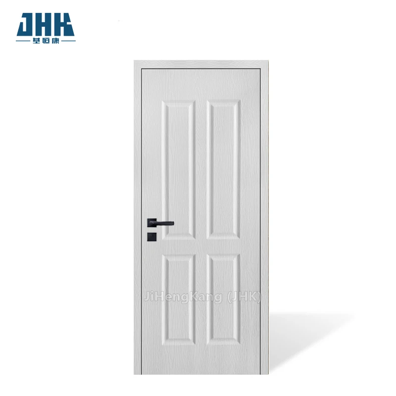 JHK-U013 UPVC living room  Plastic Gate doors wooden interior Plastic Top Arch Design UPVC Door doors for houses