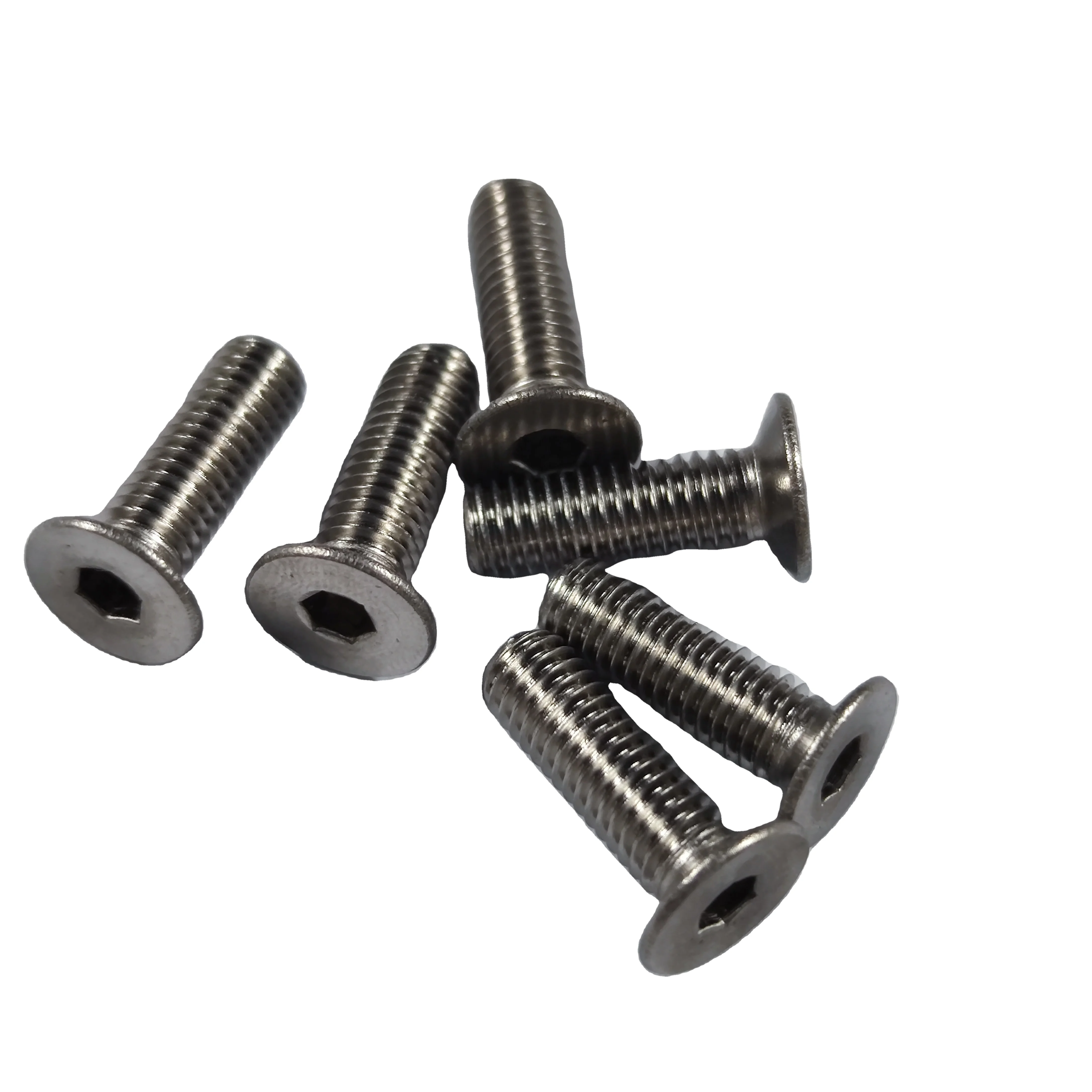 Fastener Hardware pernos Rustproof Black Stainless Steel License Plate Screws Custom Titanium Alloy Bolt Screw Hexagon Flange