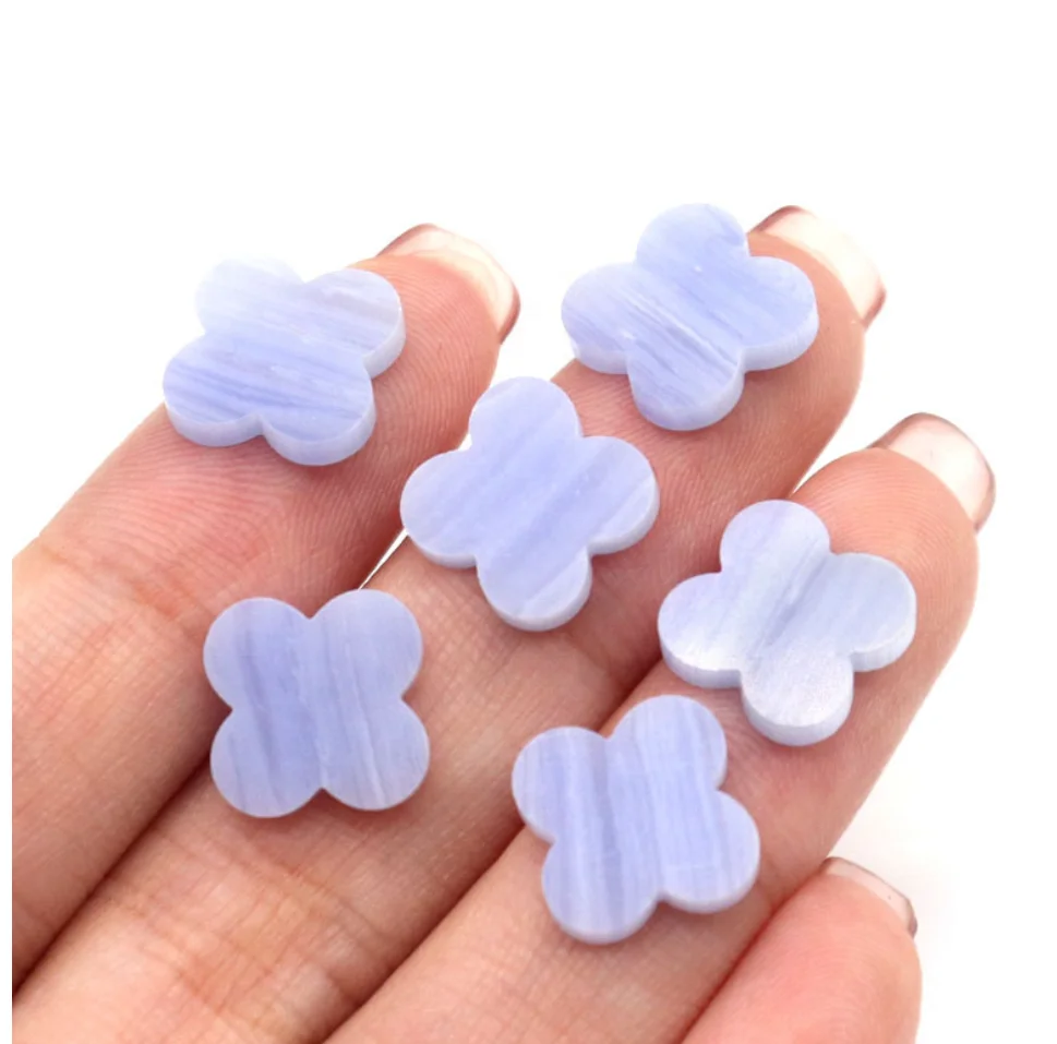 Wholesale price Synthetic blue turquoise 6mm to 20mm four leaf clover gemstones
