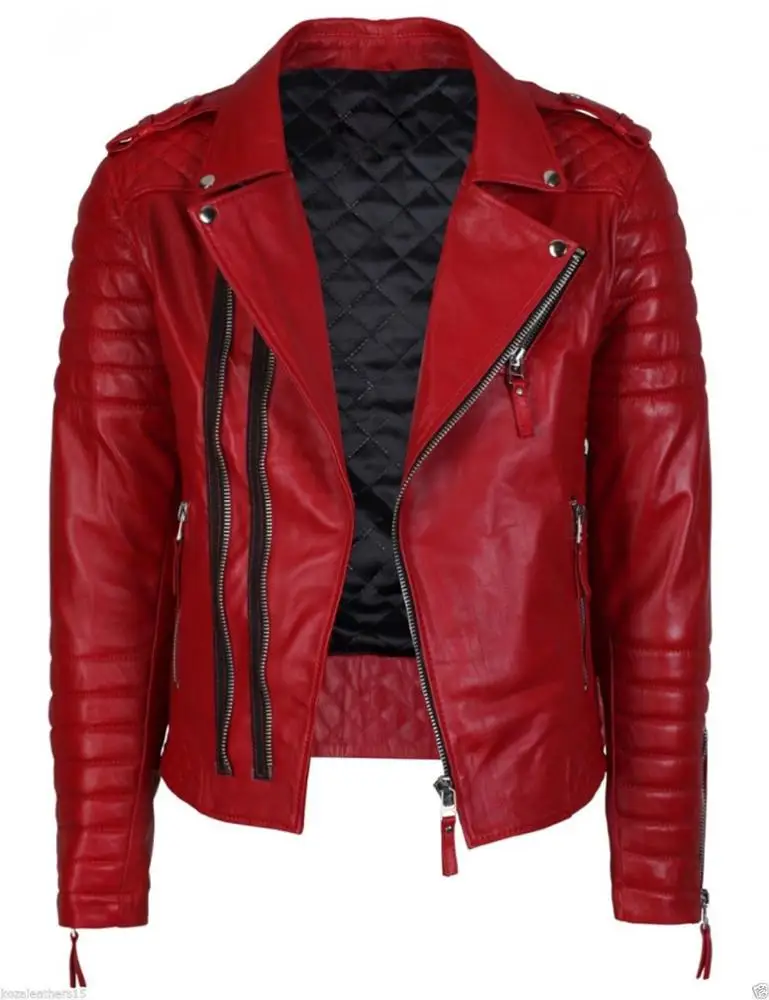 
Mens Stylish Fashion Real Leather Jacket Top Quality 