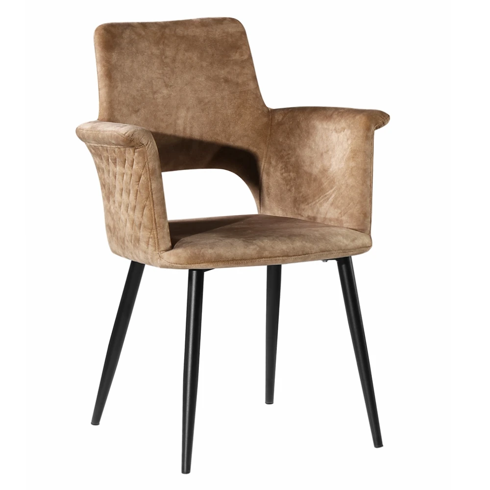 Wholesale European popular Cheap dining chair velvet armrest  DC7357