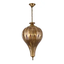 Muslim Restaurant chandelier retro copper art lighting decoration Arabic style button type copper chandelier cross border wholes