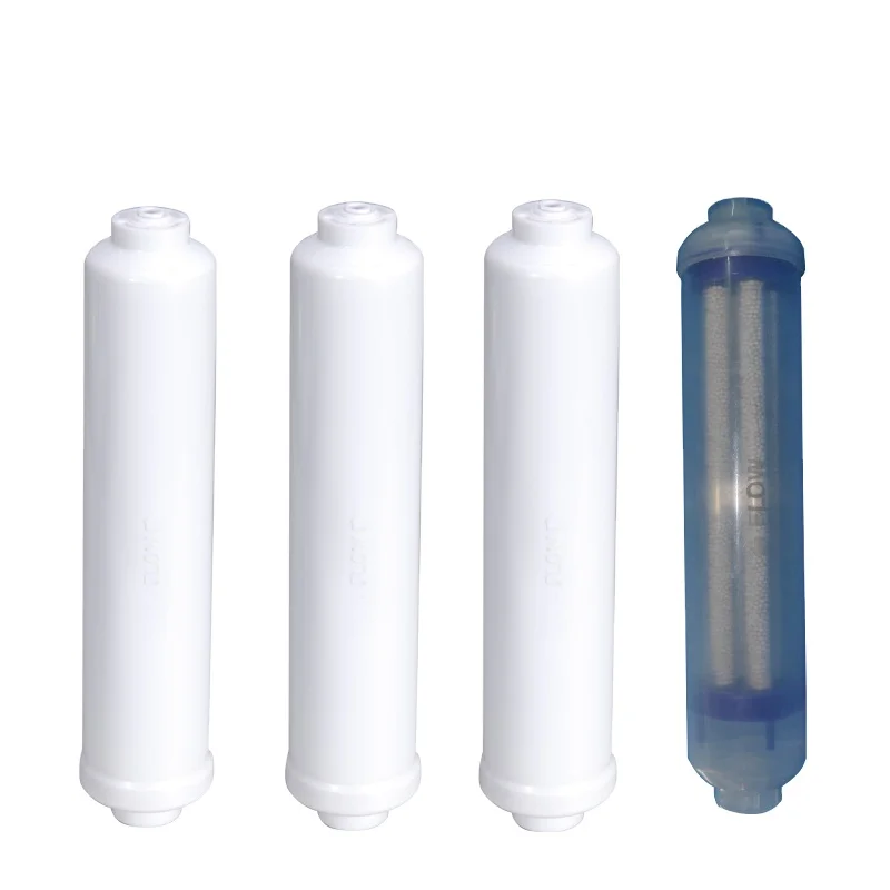 Post carbon in- line water filter cartridge