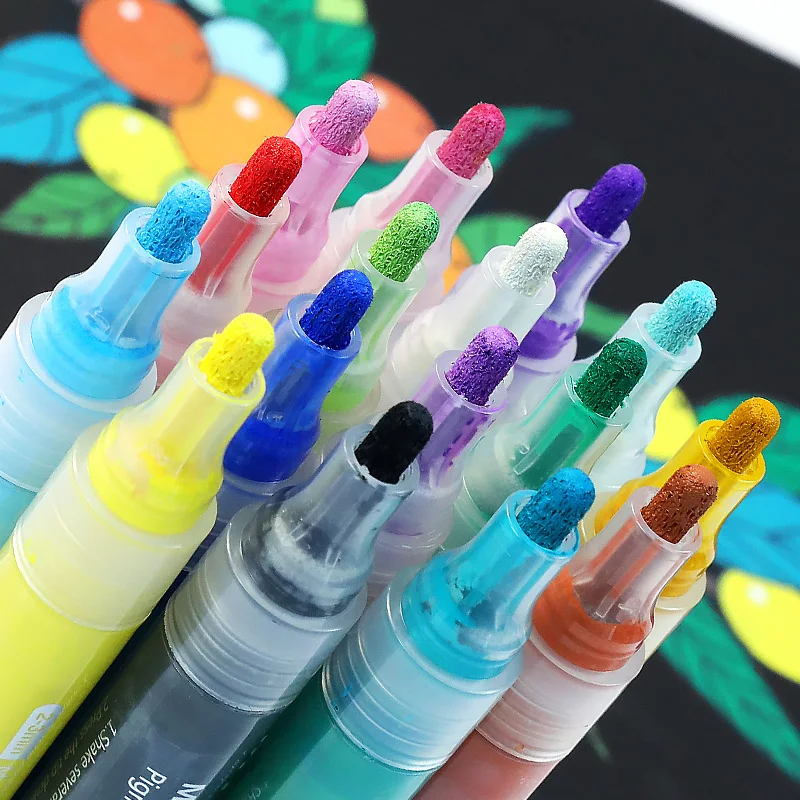 Hot Selling Single Tip Art Drawing Markers Permanent Art Marcadores Punta Pincel Marker Pen Set For Shoulder Bag