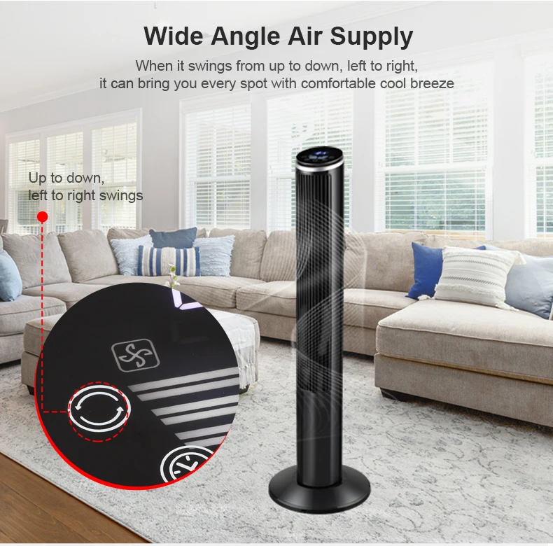 Commercial Fan With Remote Control 40 Inch Electric Tower Fan