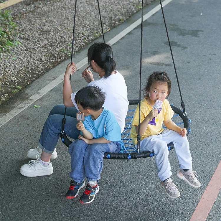 Zoshine Large Backyard Nest Swing Round Bird Nest Swing with High Destiny Hanging Kit