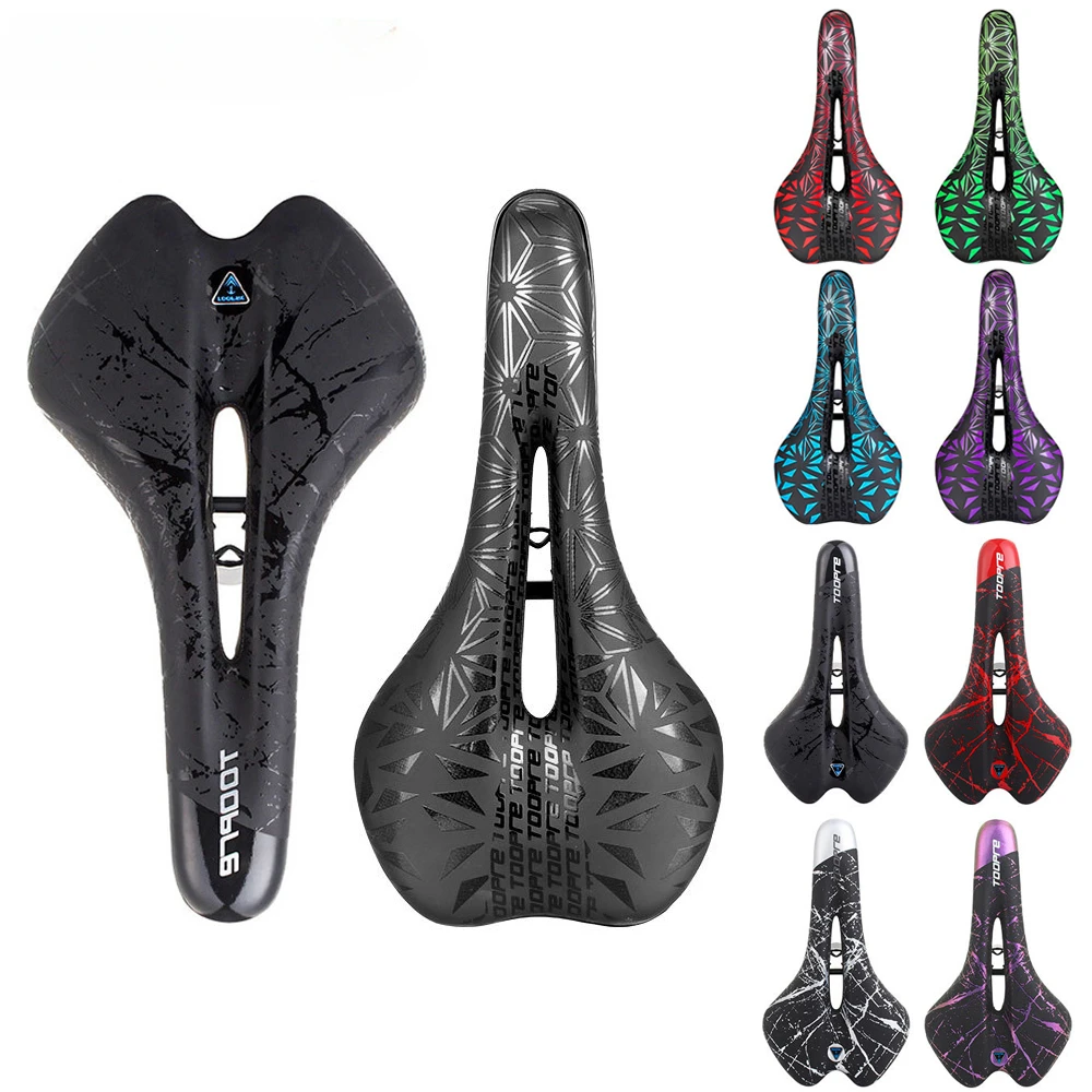 Bicycle Saddle MTB Mountain Road Bike Seat PU Leather Gel Filled Cycling Cushion Comfortable Shockproof Bicycle Saddle
