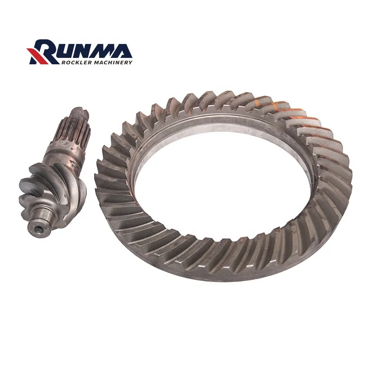 RUNMA 81807A00000000-52 manufacture high quality main reducer front motor axle system spiral bevel gear pair for loader