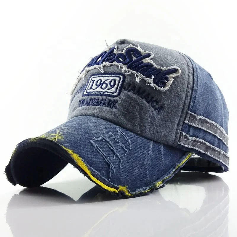 Unstructured Baseball Caps Custom Embroidery Logo Low Profile Distressed Cap 6 Panel Baseball Cap