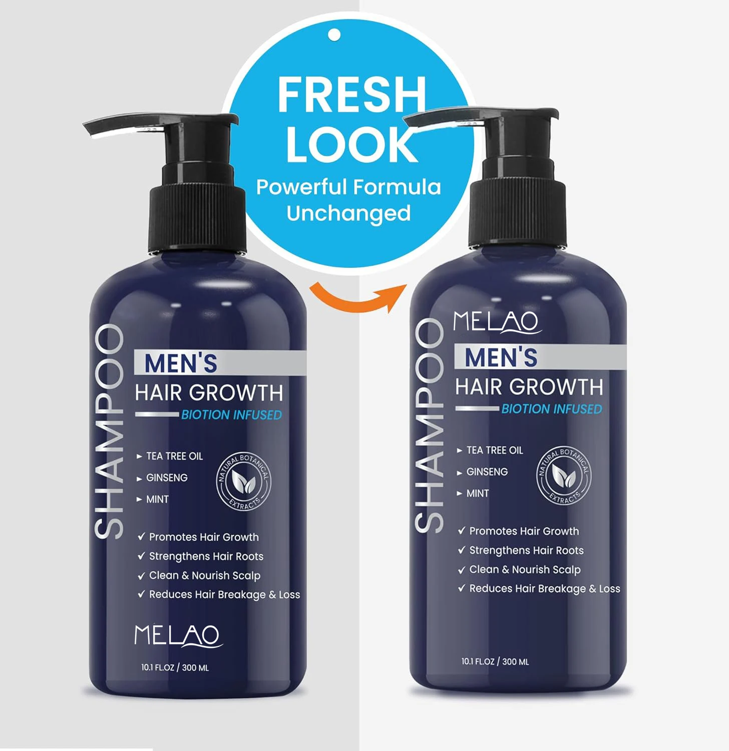 Private Label Vegan Hair Care Loss Shampoo Regrowth Thinning Hair Thickening Biotin Hair Growth Shampoo For Men