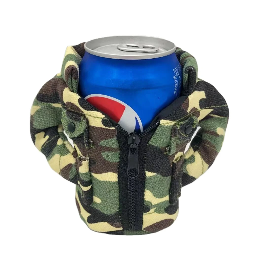 New style camouflage shape mini insulated cold jacket coating can sleeve holder