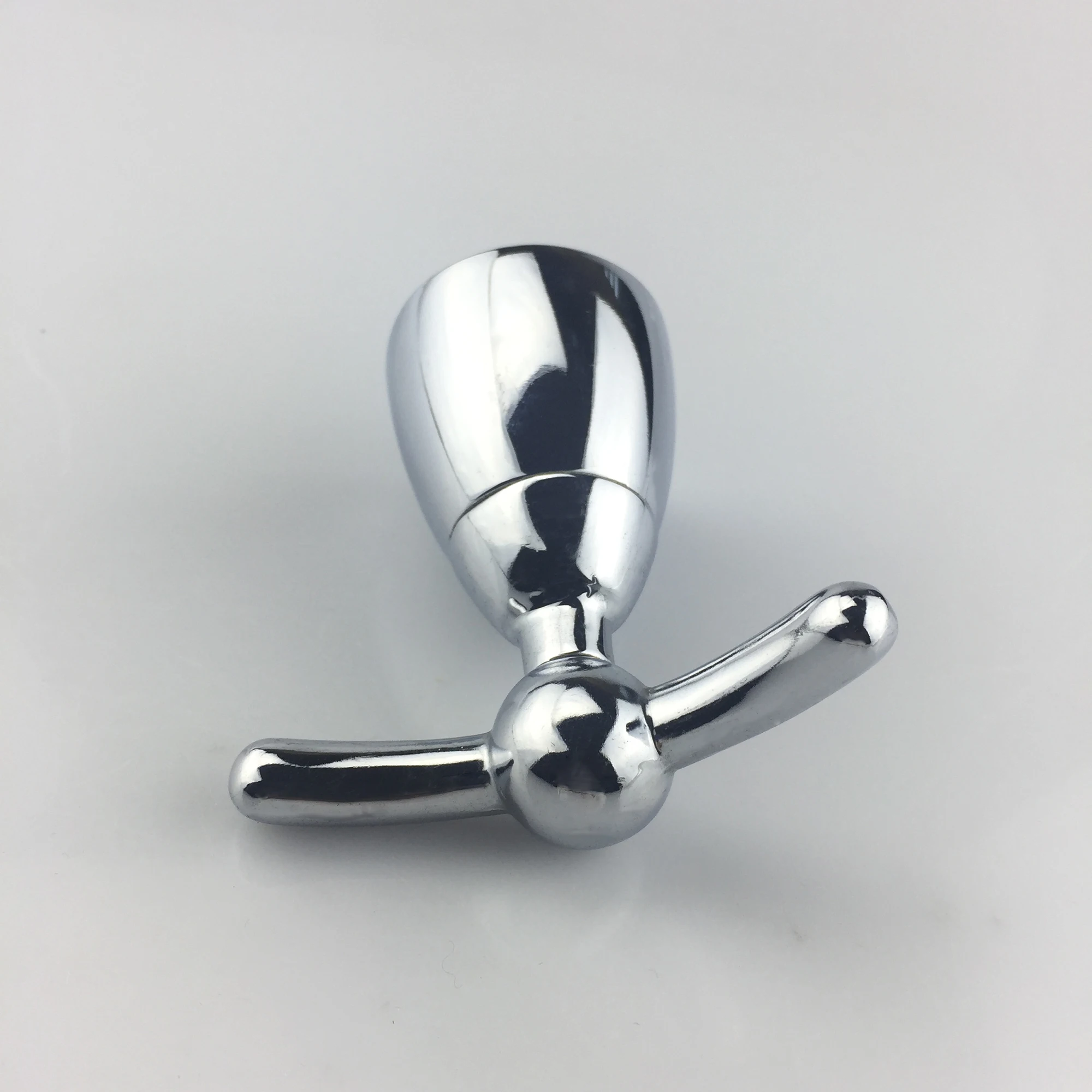 chrome zinc hotel bathroom decorative hardware double prong robe hooks wall mounted cloth Towel hook