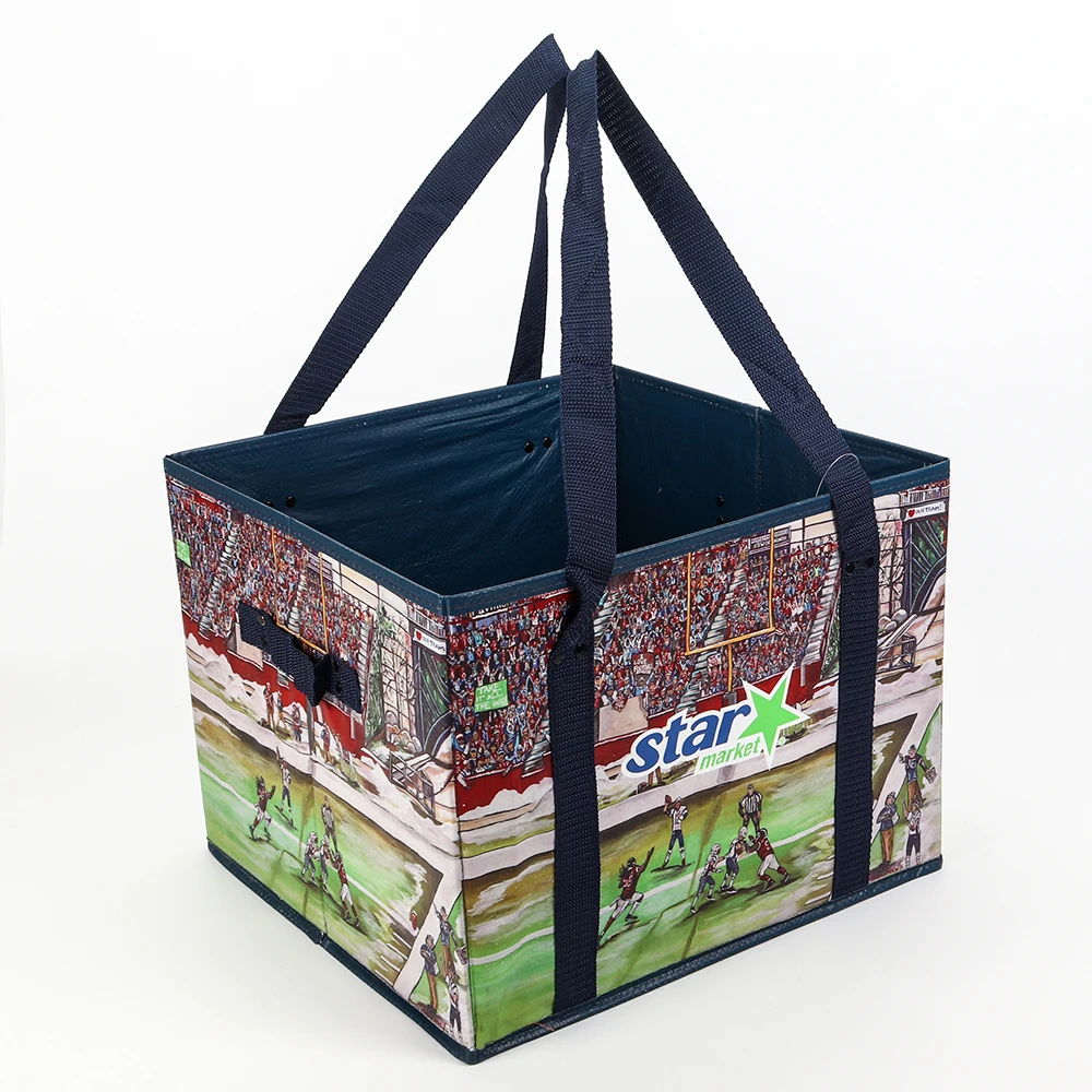 Wholesale Non Woven Heavy Duty Foldable Organizer Clothes Storage Box Carry Bag with Handled