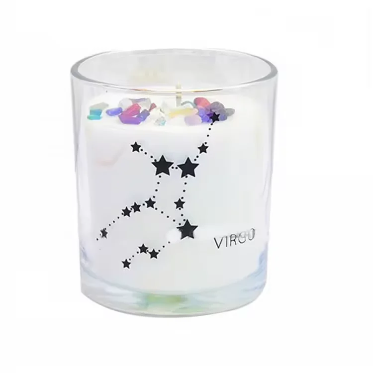 Soy wax Luxury aromatic crystal scented candles & home fragrance wholesale glass candle jar with lid