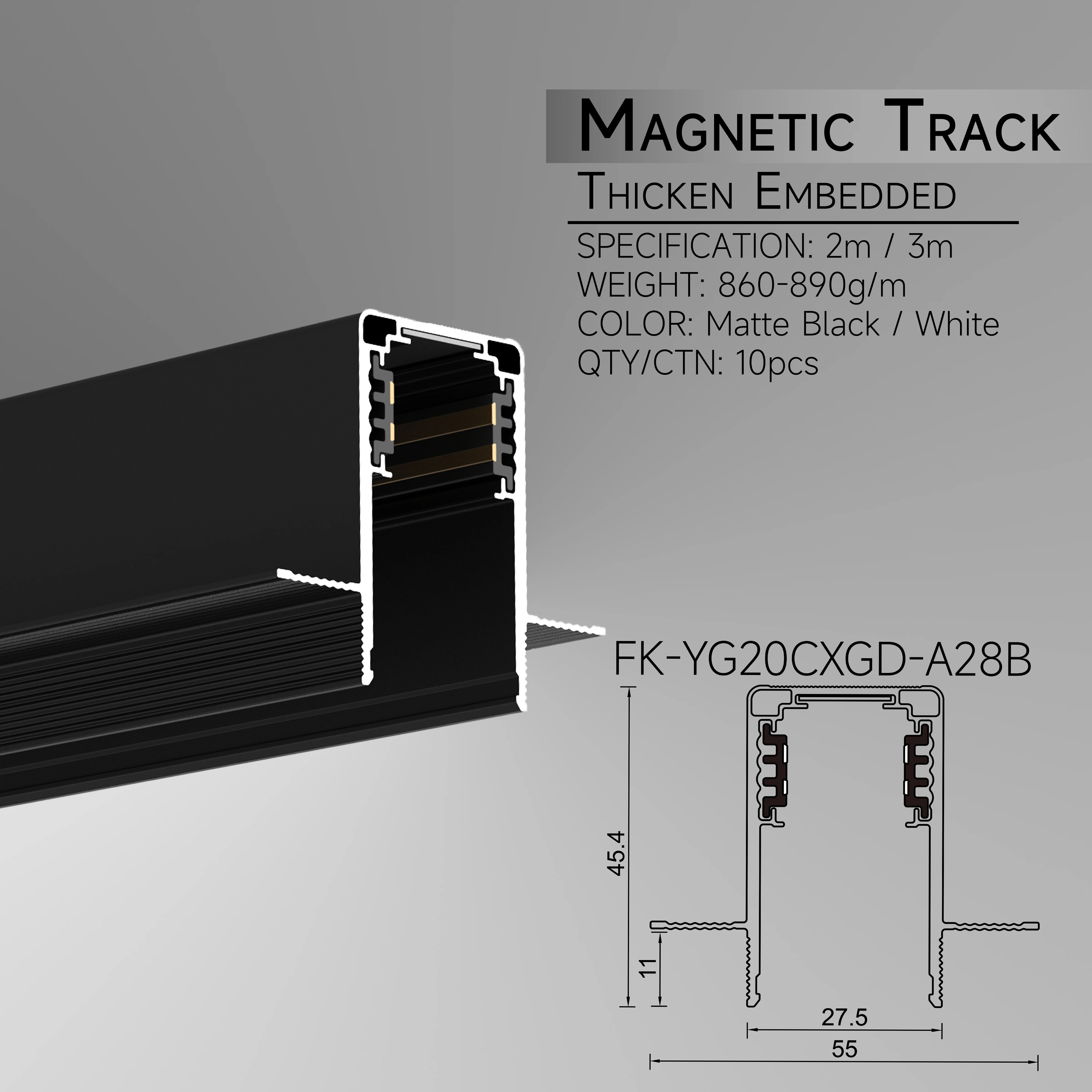 Linear Track Lights 10W 15W 30W Magnetic Track Light Rail System Leisure Facilities High-quality 48V Dimming