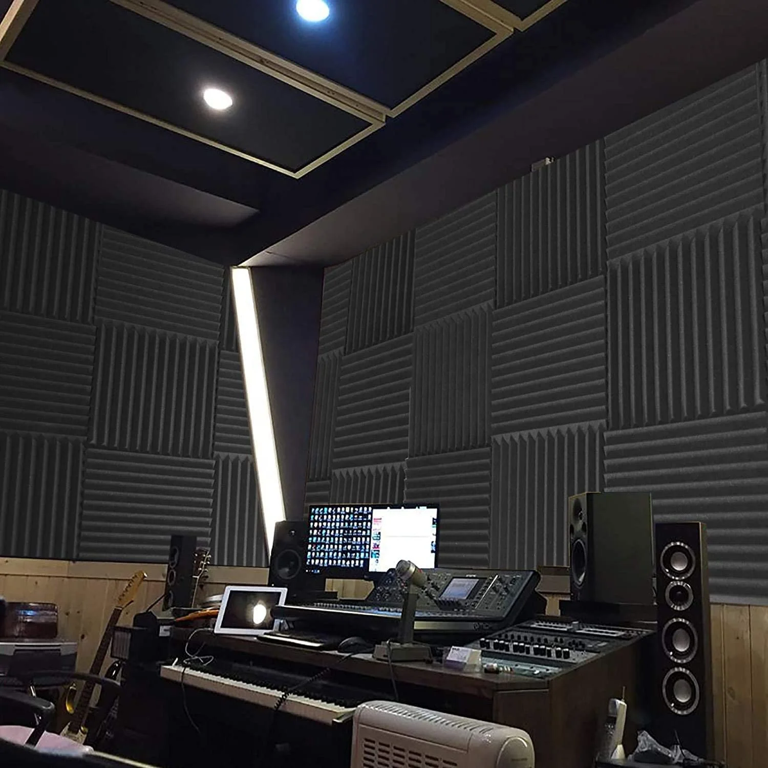 30*30*5cm Sound-absorbing Foam KTV Acoustic Panels for Walls Decor Recording Studio Self-adhesive Wedge Soundproof Foam