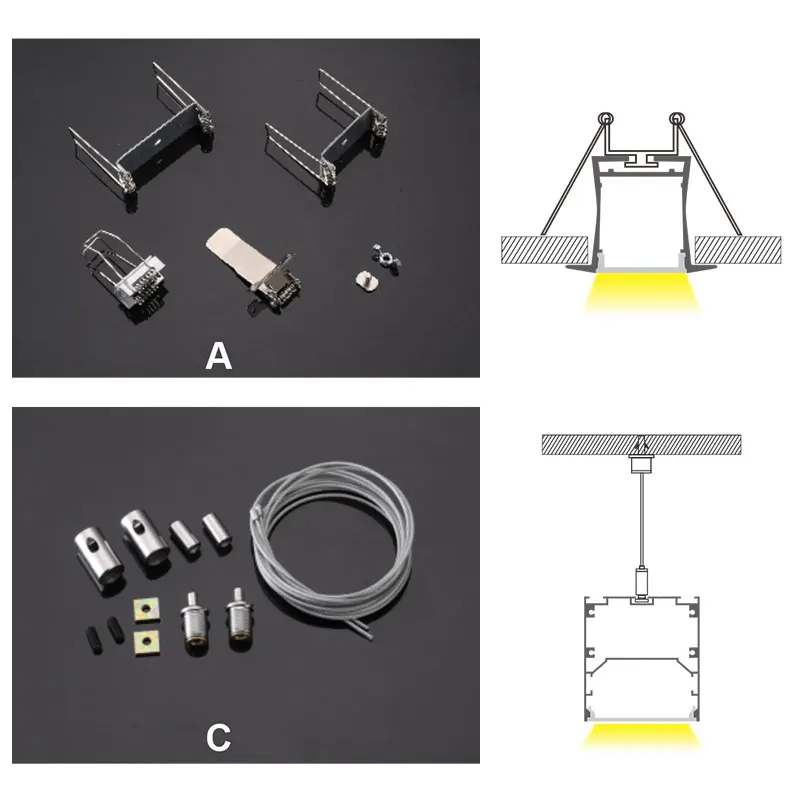 OEM ODM Indirect leds Aluminum Profile PC Cover LED Strip Light Cover For Strip light