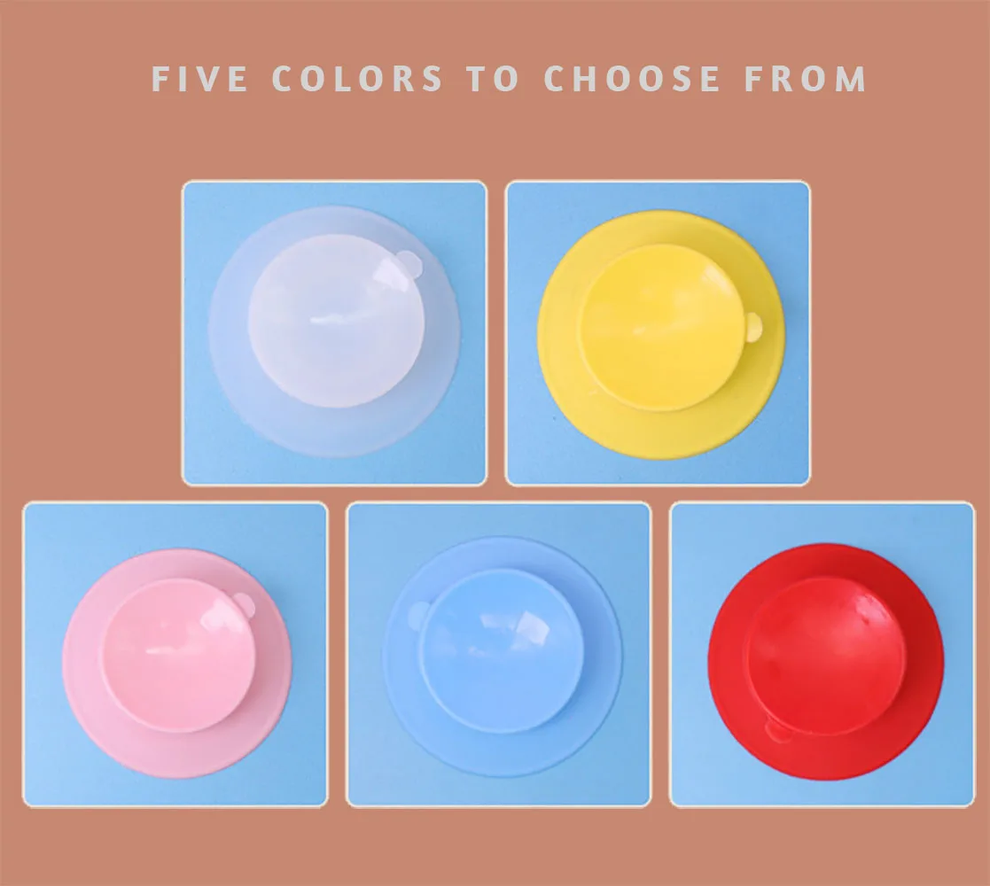 Factory spot magic double-sided suction cup anti-fall bowl silicone suction cup training bowl suction cup