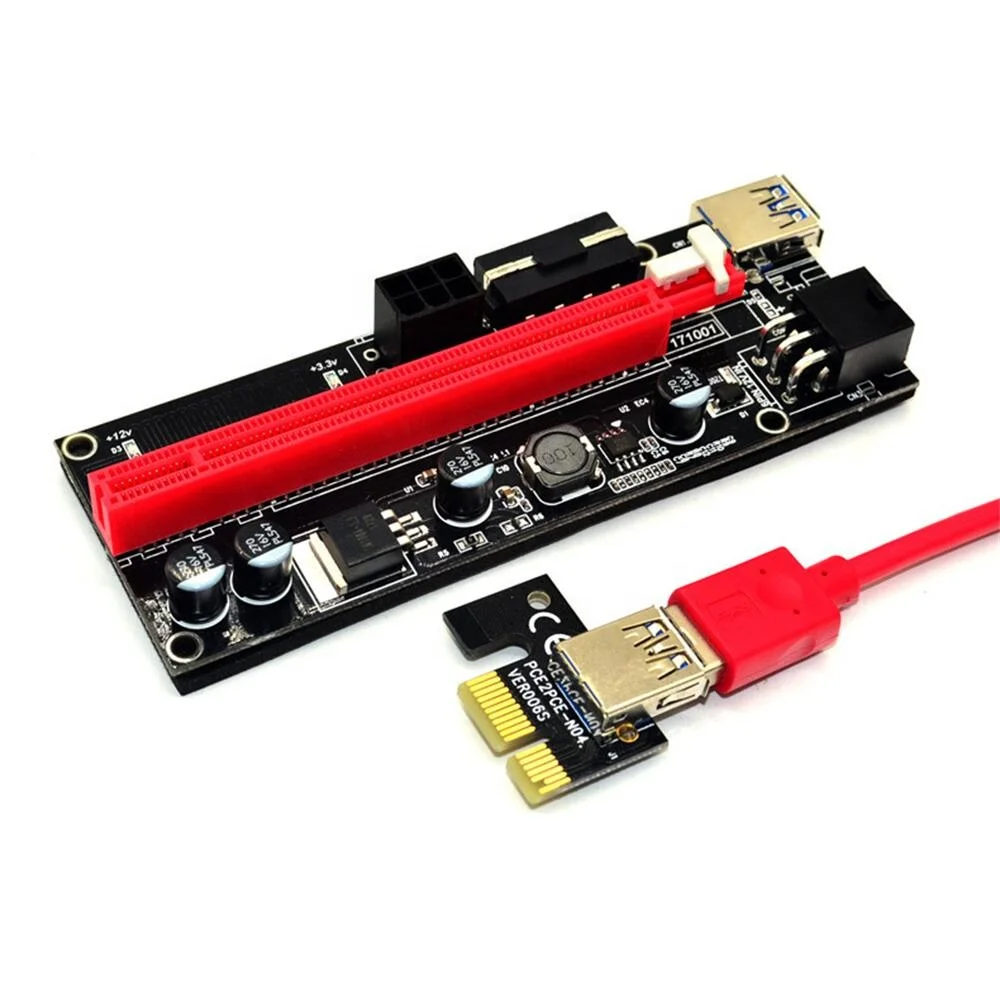 Заводской 2021 VER 009S PCI-E 1X to 16X LER 009 расширитель карты PCI Express адаптер USB 3 0 кабель питания pcie riser 009s