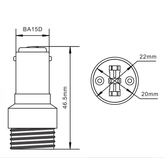 B15 to G9 lamp converter adapter SBC to G9 bulb socket adapter lamp holder socket