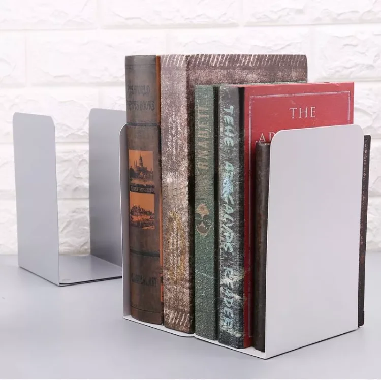 OEM simple organizer decorative bookends with custom logo bookend stand