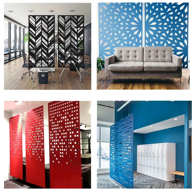 European Standard Eco-friendly 100% PET Colorful Acoustic Wall Panels Decorative Screen Room Divider