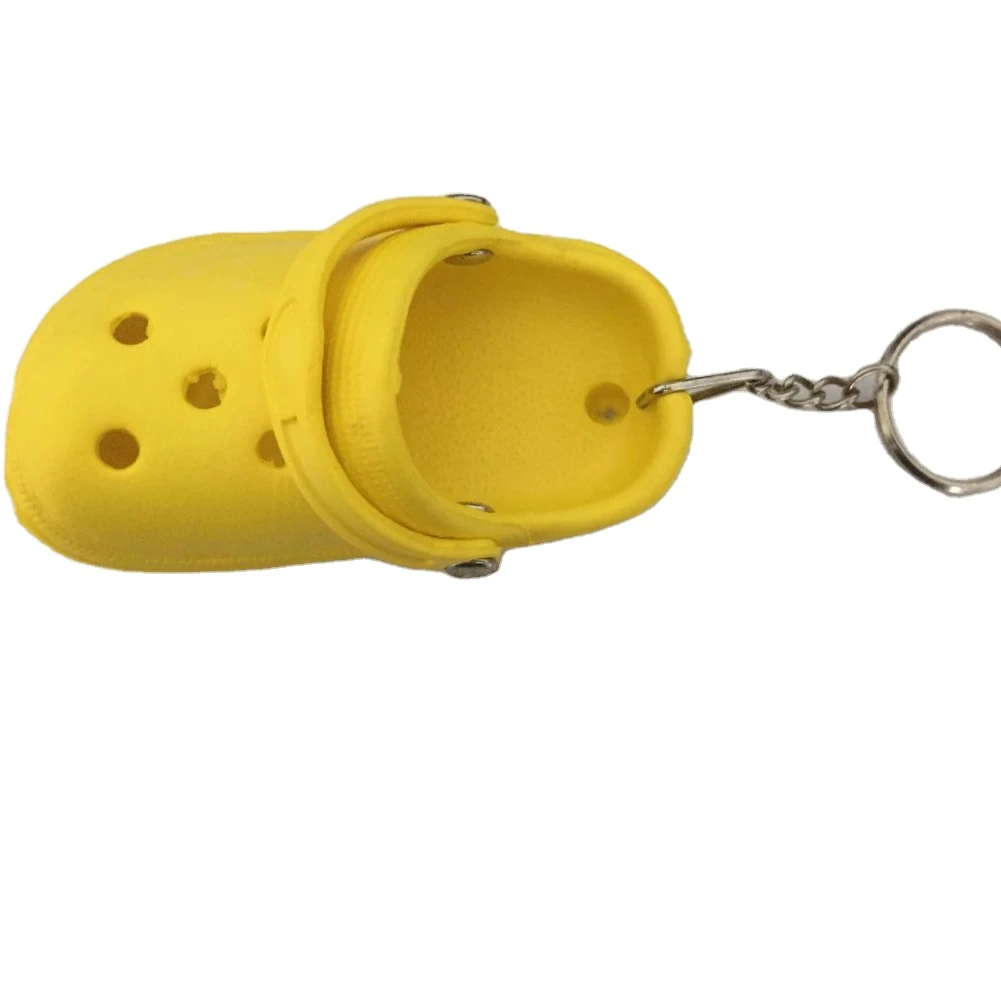 custom logo croc shoe keyring