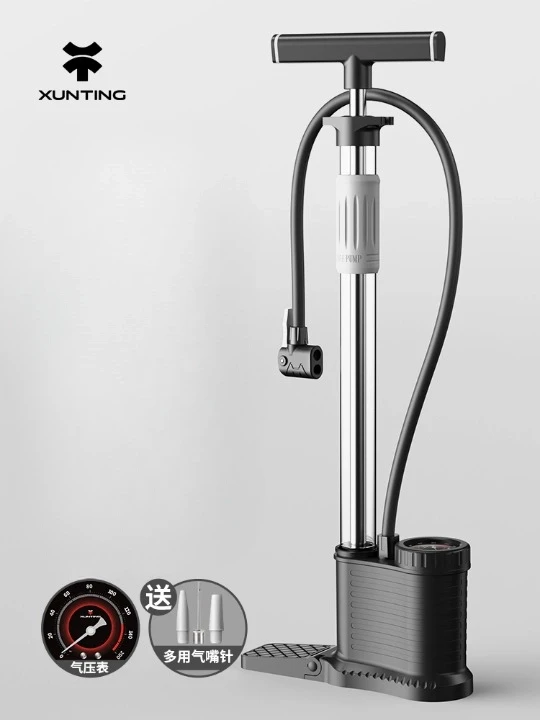 Xunting Bike Super Hand Air Floor Pump Presta Schrader Valve MAX 160PSI Multi-Purpose for Bicycle Road Balls Scooter Soccer Ball