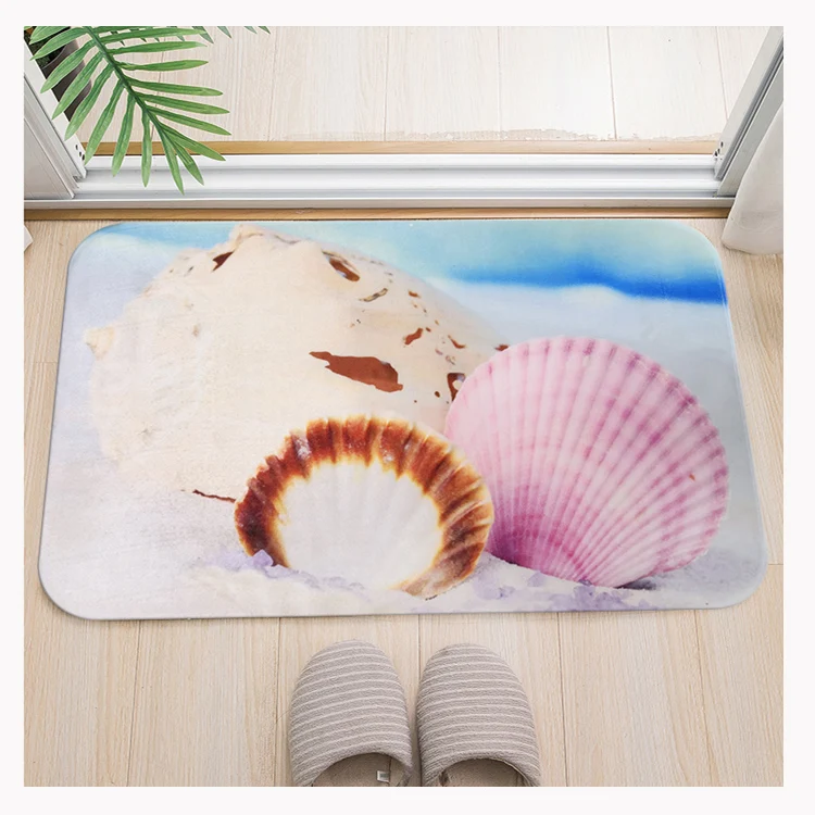 Non-Slip Velvet Soft Flannel Fiber Pebble Shower Bathroom Bath Mats Washable