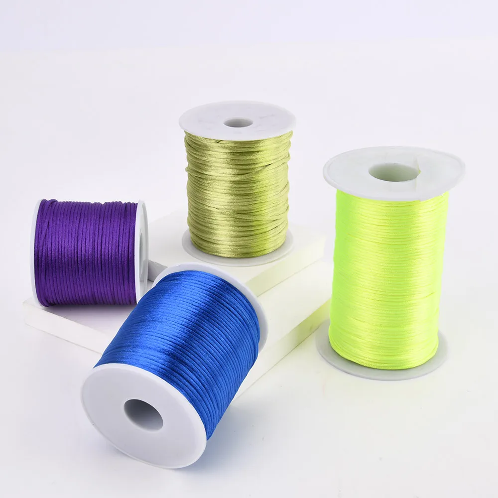 Fashion Chinese Knot Cord Decorative Colorful Polyester Nylon Bobby Tiny Cord