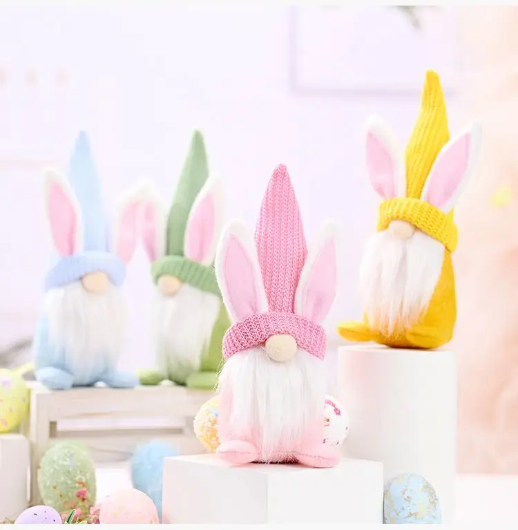 New arrivals Plush Bunny Faceless gnome dolls Easter Gift holiday Party Decorations Table Ornament Easter Rabbit Doll Gnomes