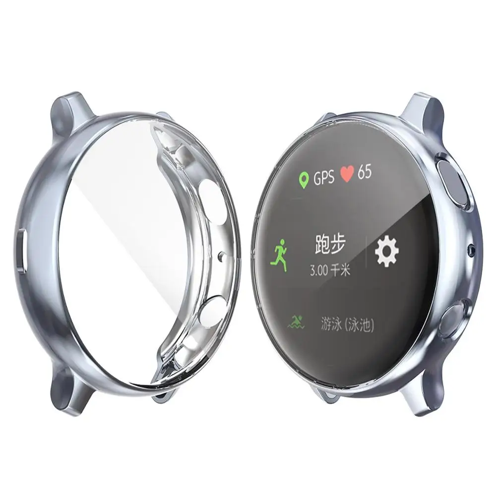  Защитный чехол для Samsung galaxy watch active 2 44 мм 40 SM-R830 R820 R500 силиконовый защитный HD на весь