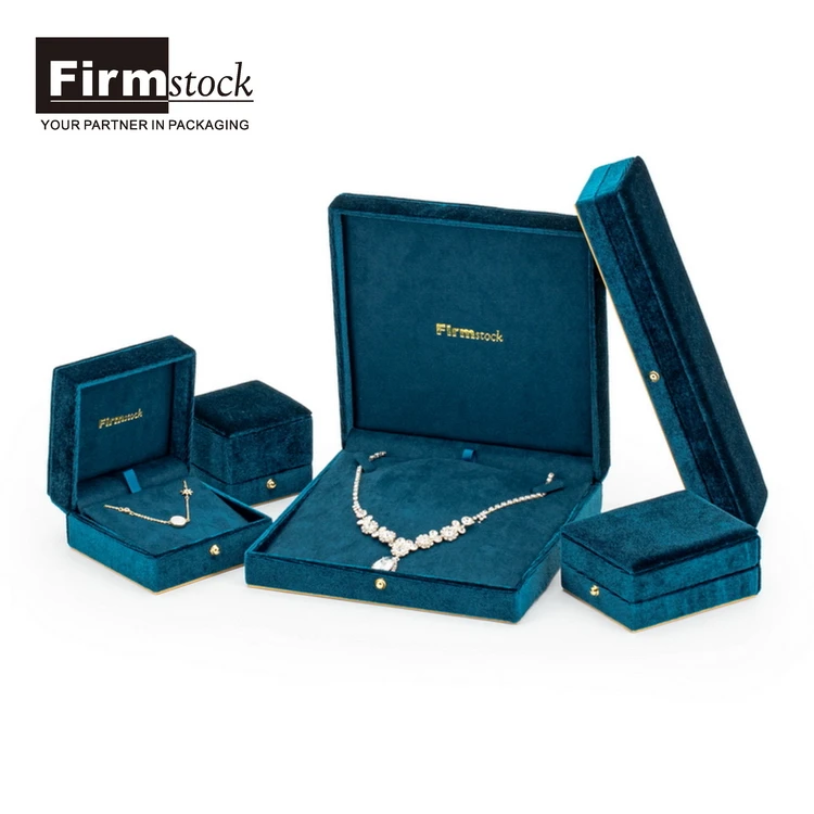 
Necklace Earring Ring Bracelet Luxury Velvet Custom Logo Wholesale Jewellery Jewlery Jewelry Packaging Box 