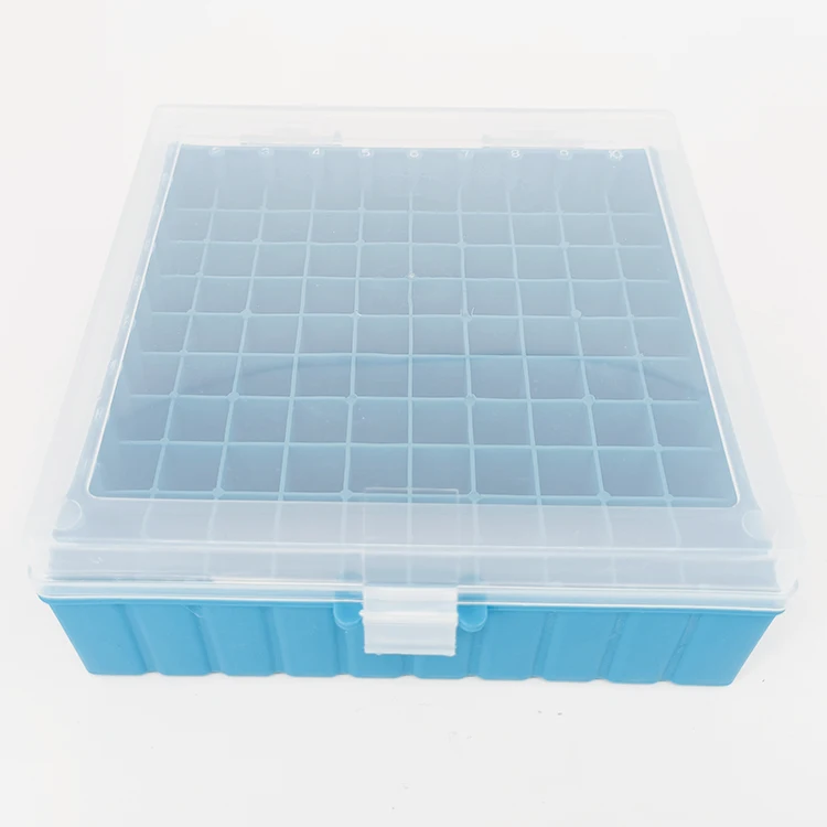 Plastic 50 Wells Cryo Box Laboratory Freezer Box for 1.8ml Cryo Tube