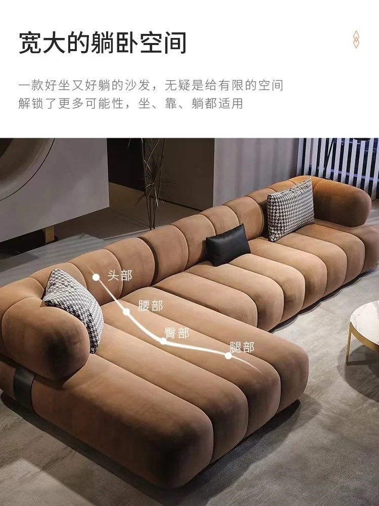 Minimalist Master Italian Style Minimalist Skin-friendly Masab Modern Living Room Furniture ins Design Technology Fabric Sofa