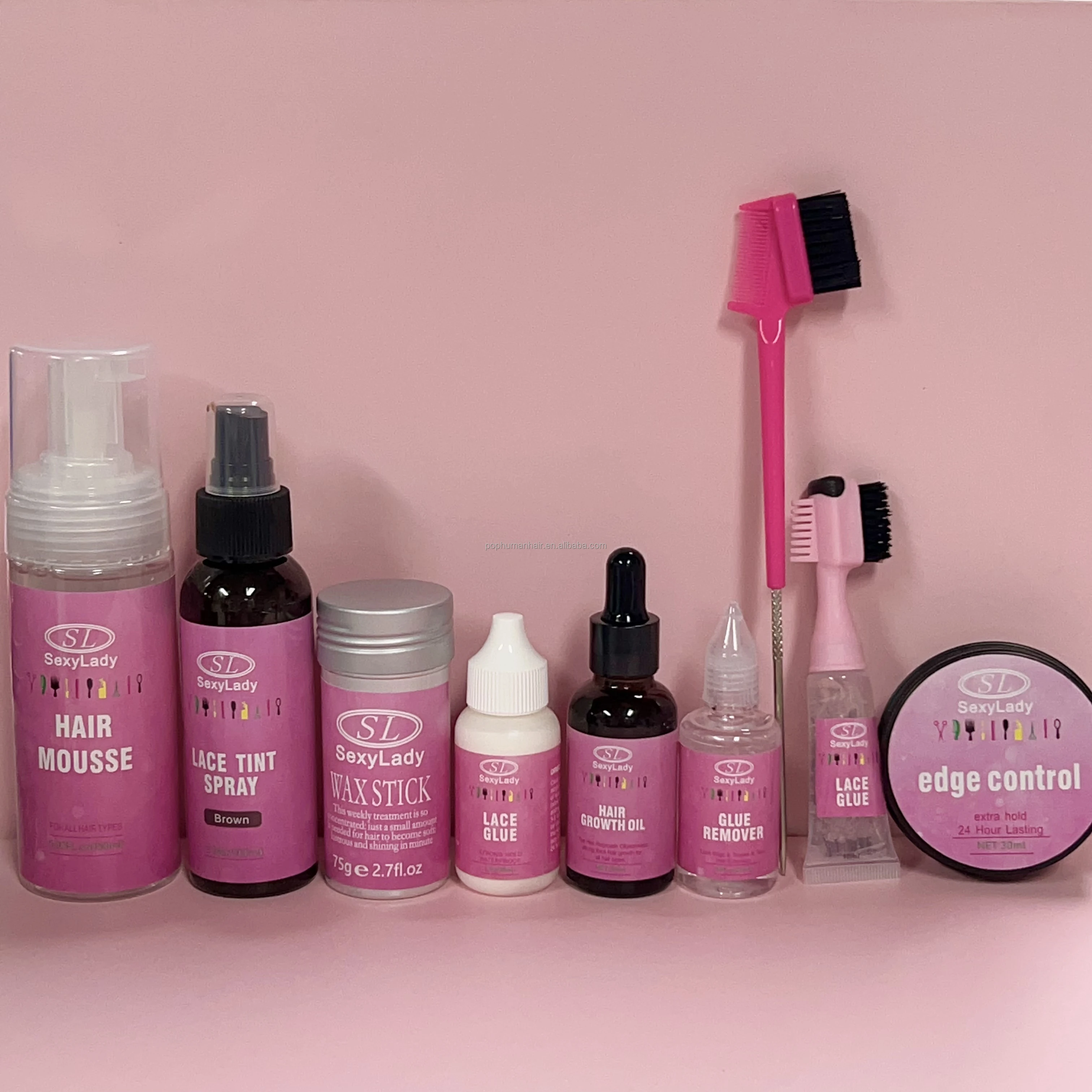 Hair Growth Oil For Woman,Set Hair Mousse Hair Gel Waterproof Lace Glue,Hair Wax Stick Wig Install Kit