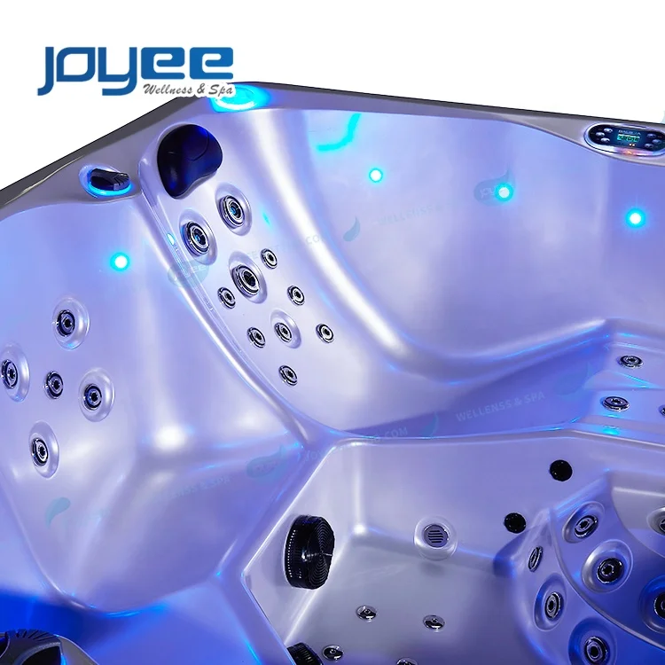 JOYEE China Manufacture of Spa Hot Tub 5 Persons Latest Design with jacuzzier 2 Lounger 3 Seat Aussenwhirlpool Outdoor Whirlpool