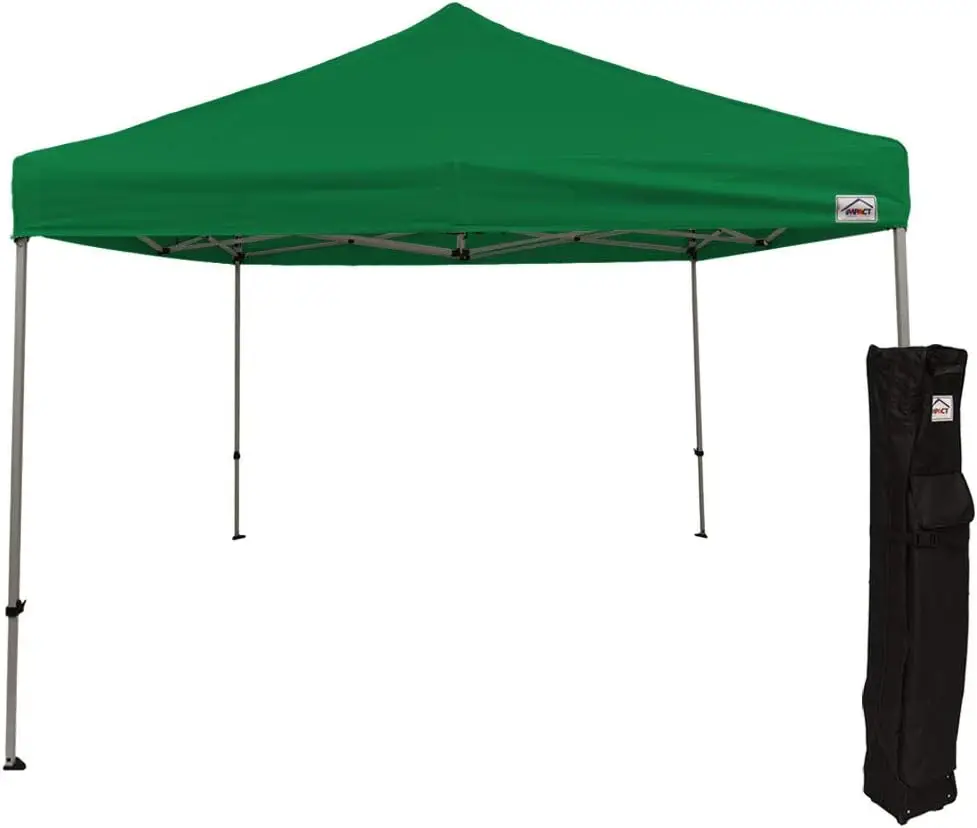 Commercial Grade  Water-Resistant Heavy Duty Polyester Fabric Green Plain Color  10x10 Pop Up Canopy Tent
