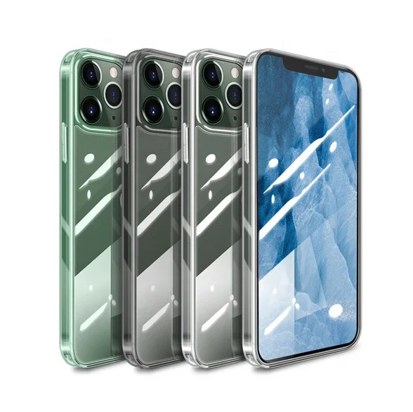 2022 Silicon Tempered Glass+TPU Clear Phone Case For iPhone 12 Pro max Glass Case Cover for iPhone 13 1 14 Max