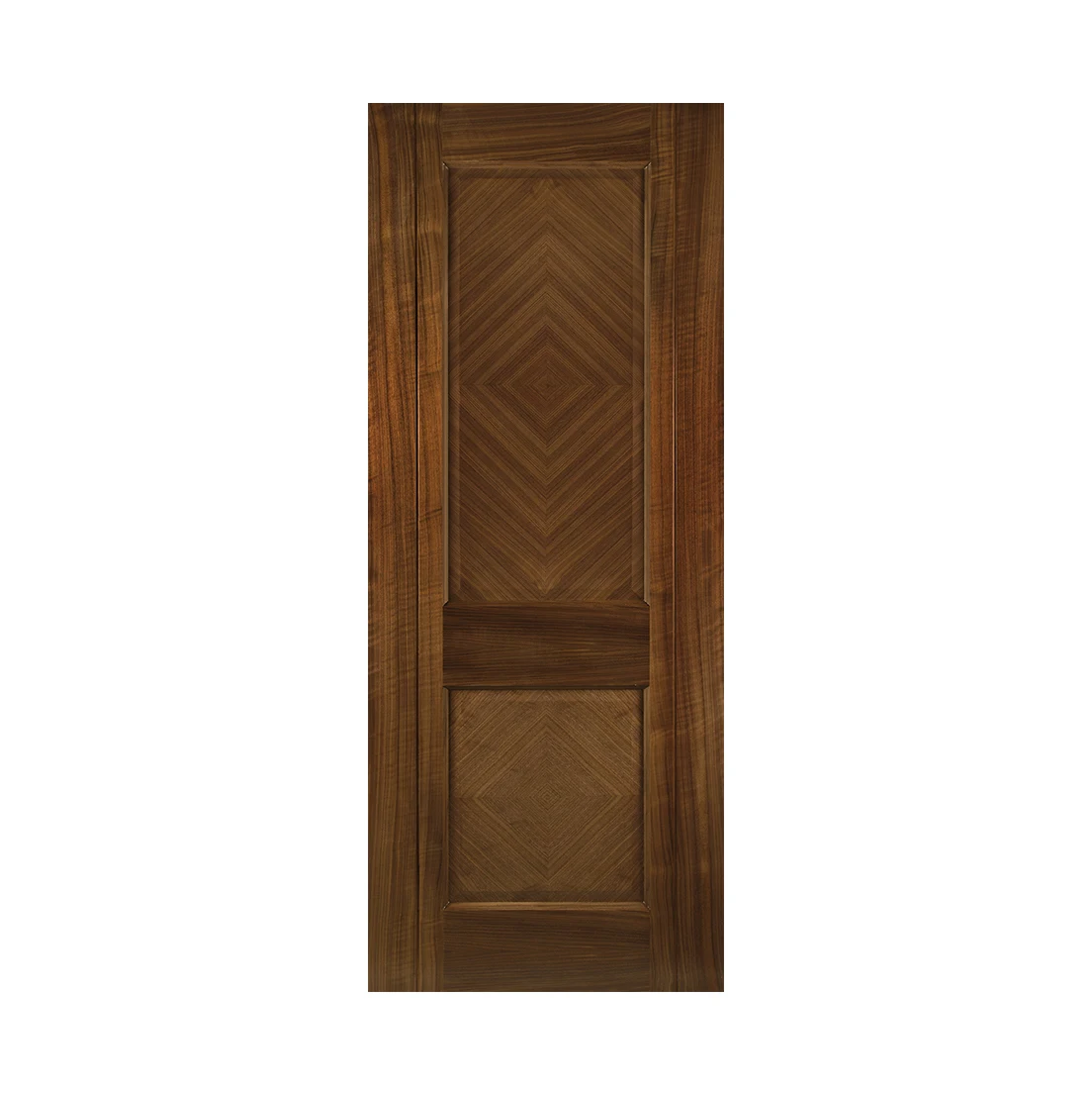 Modern Wood Door Design Nature Veneer Solid Wood Door Bedroom Interior Walnut Wooden Door