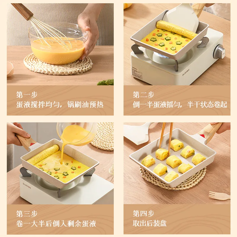 Factory Wholesale High Quality Aluminum Alloy Frying Pan, Square Multi-function Pot Cookware