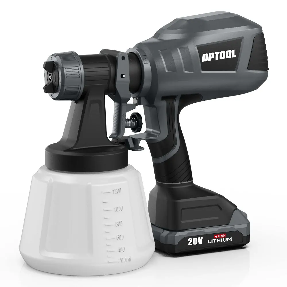 21V Cordless Electric HVLP Painting Sprayer DIY Grade Variable Pressure Trigger Handheld Paint Spray Gun for Industrial Use