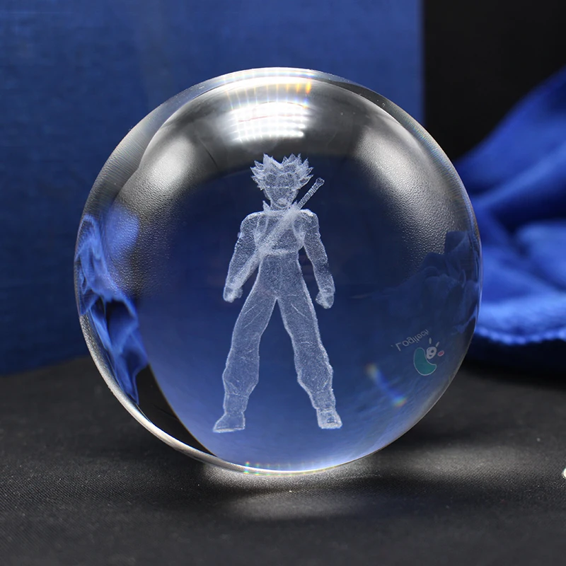 Custom Animation Game Character Design Laser Engraving LOL Dragon Ball Super 3D Crystal Ball Toys