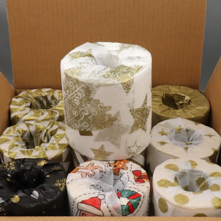 Eco Friendly Bleached Roll Of Toilet Paper Bulk